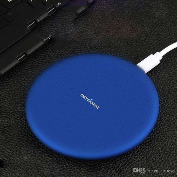 New Samsung iphonex mobile phone high-power 9V fast charge imitation metal qi thin wireless charger