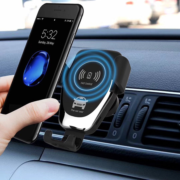 Fast QI Wireless Charger Gravity Car Charger Compatible For Iphone X, Iphone 8, Iphone 8 Plus, For Samsung Many Models+ Free DHL Shipping
