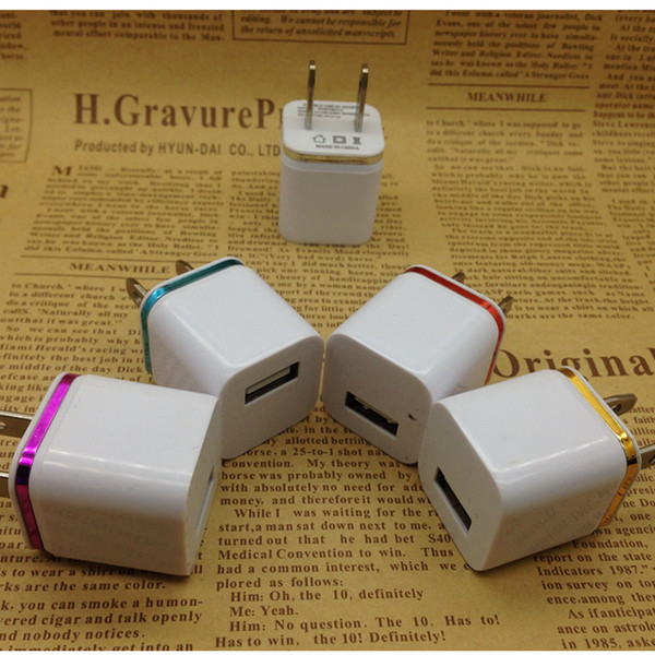 Universal EU US Wall Adapter Plug USB Home Travel Charger Power Cube 1A for mobile smart phone android iphone 5s 6 6s samsung s6 s7 note 4 5