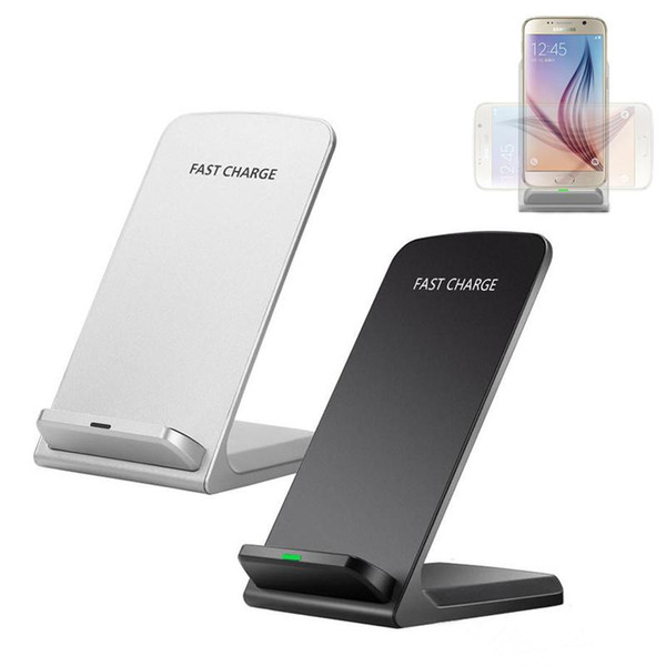 2 Coils Qi Wireless Charger Charging Pad Holder Stand Universal Fast Charger For iPhone Xs 8 Plus Samsung All QI-enabled Smartphone