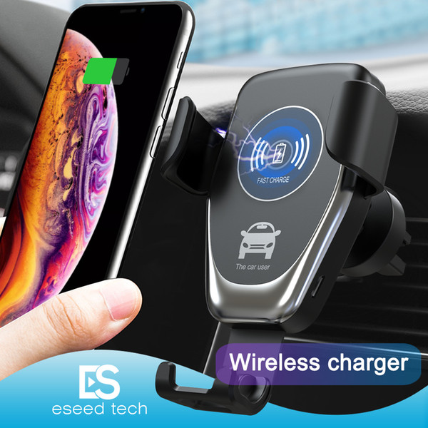 C12 Wireless Car Charger 10W Fast Wireless Charger Car Mount Air Vent Gravity Phone Holder Compatible for iphone samsung all Qi Devices