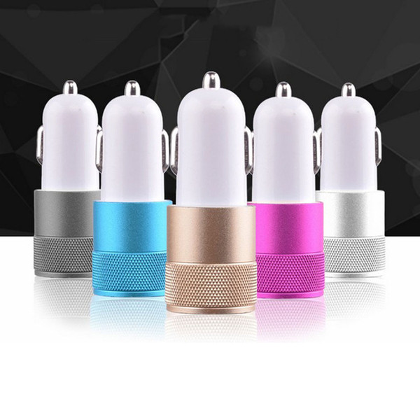 2016 Rushed New Arrival Universal Chargers forLg Micro Auto Universal 2 Port Usb Car Charger 1a Mini Adapter 5v/1a/2.0a/2.1a free Shipping