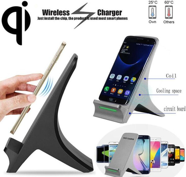 Eiffel Tower Fast Wireless Charging 2 Coils Qi Charge Dock Phone Stand Q550 Inductive Wireless Charger Transmitter Holder for QI Smartphones