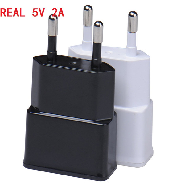 Wholesale Real Full 5V 2A High Quality USB Wall Charger Travel Adapter For Samsung EU US Plug