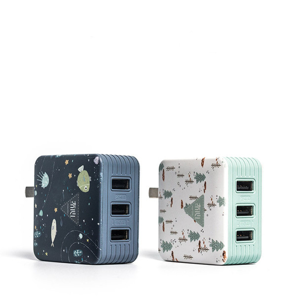 3-Port 5V 3A Smart Travel USB Charger Adapter Wall Portable US Plug Mobile Phone Charger for iPhone Samsung Xiaomi