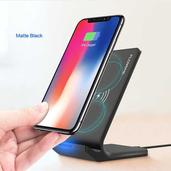 FLOVEME Wireless Charger For iPhone Phone Charger QI 10W Charging For iPhone X 10 8 8 Plus Wireless Charging Dock USB Charger