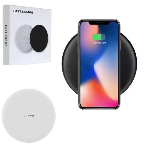 Fast Qi Wireless Charger Qiuck Charging for Samsung Galaxy S8 Edge S9 Plus Note 9 Iphone 8 X with Retail Package