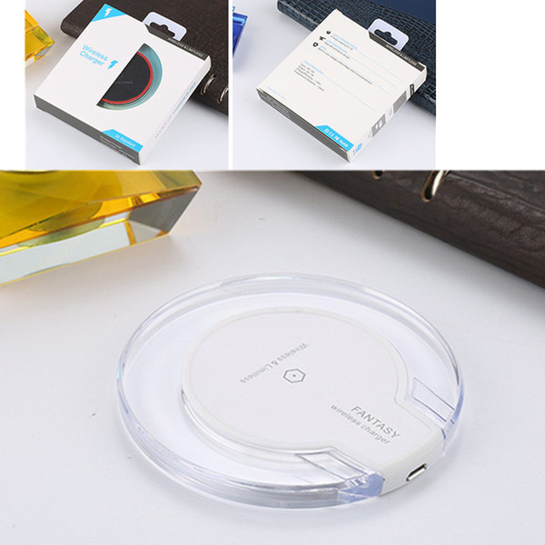 Ultra-Slim Wireless Charger For Iphone X 8Plus Qi Wireless Charger For Samsung S8 edge S8 Plus Fast Charging Pad Mini With Retail Package