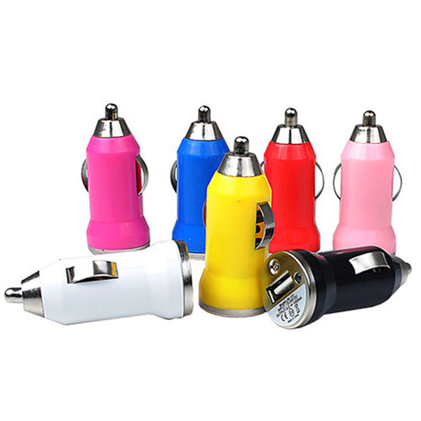 Colorful Mini USB Car Charger Universal 5V 1A Portable Charger Adapter Socket For iPhone Samsung Huawei HTC