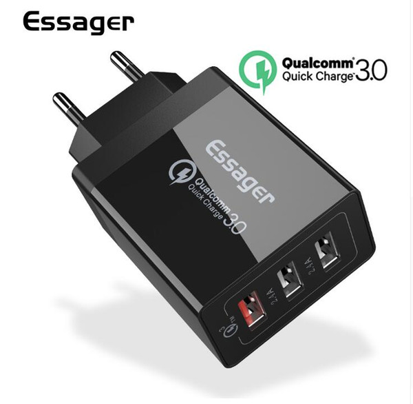 Essager Quick Charge 3.0 USB Charger 30W QC3.0 Fast Charging USB Wall Charger for iPhone Samsung Xiaomi Mobile Phone Charger