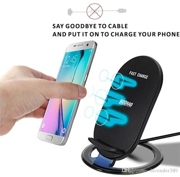 Fast QI Wireless Charger2-MODE Charging Pad Stand Holder for Samsung Galaxy S7 Edge S6 Edge Plus Note 5 samsung s8 s8 retail box