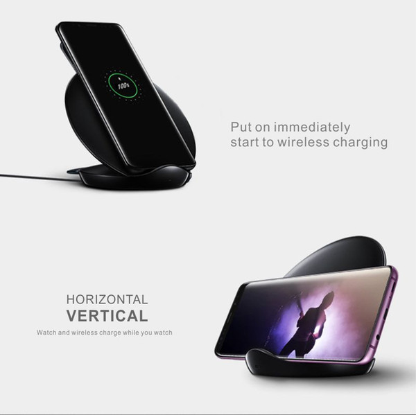 Wireless Charger Qi Wireless Charging Pad & Stand 7.5W for iPhone Xs MAX/XR/X/8 Plus and 10W for Samsung Galaxy S9 Plus/Note8/S8 Fast Charge