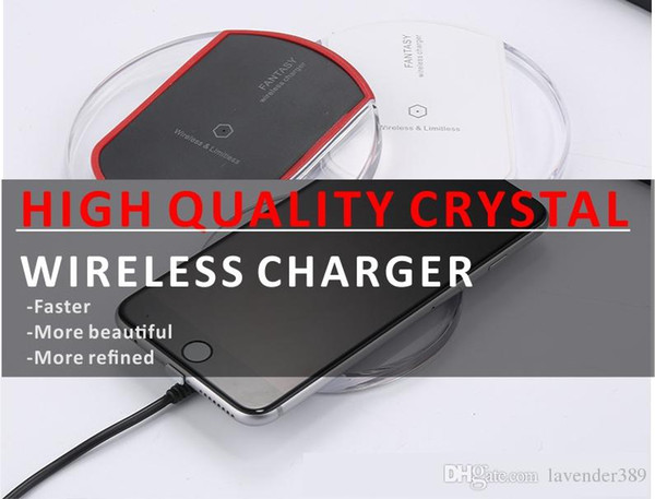 Qi Crystal Wireless Charger Charging Pad For Samsung Galaxy S6 S7 Edge S8 Note 5 8 For iPhone X 8 Plus Fantasy High Efficiency pad Universal