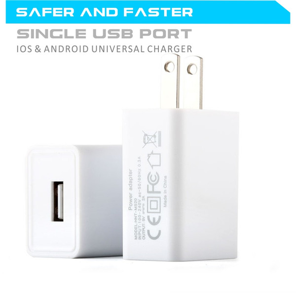 High quality Fast USB Wall Charger Adapter Charging 5V 2A US Plug Travel Universal For Iphone S8 S7 S6 edge Note 4 5 8