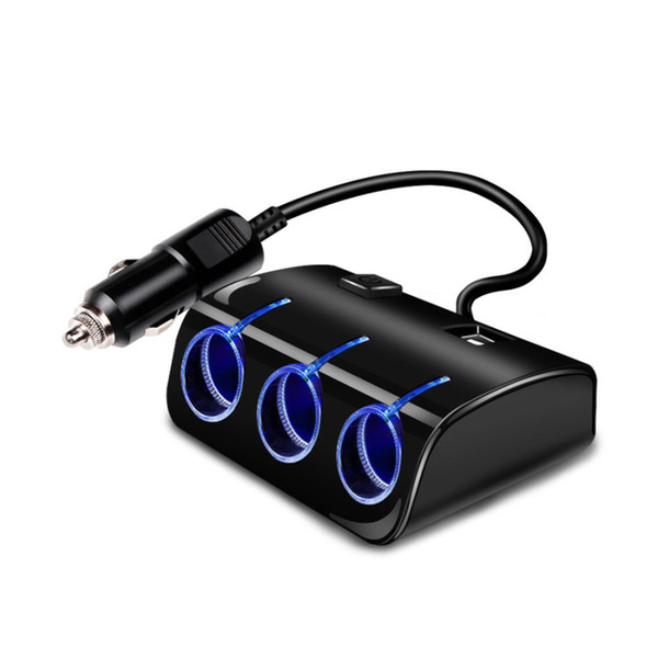 NEW 12-24v Car 3 USB Port Charger Power Adapter Splitter Cigarette Lighter Socket with Retail Box