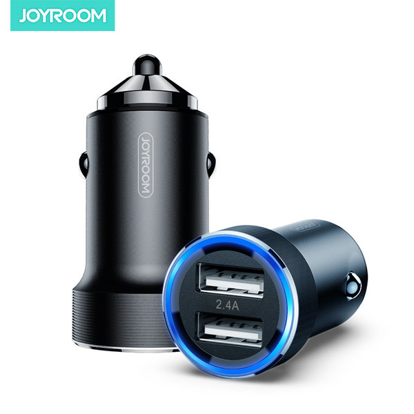 JOYROOM Car Charger with USB Cable C-A01 2.4A 12W Fast Car Charging Adapter Dual USB Car Charger For Iphone 11 Samsung S20