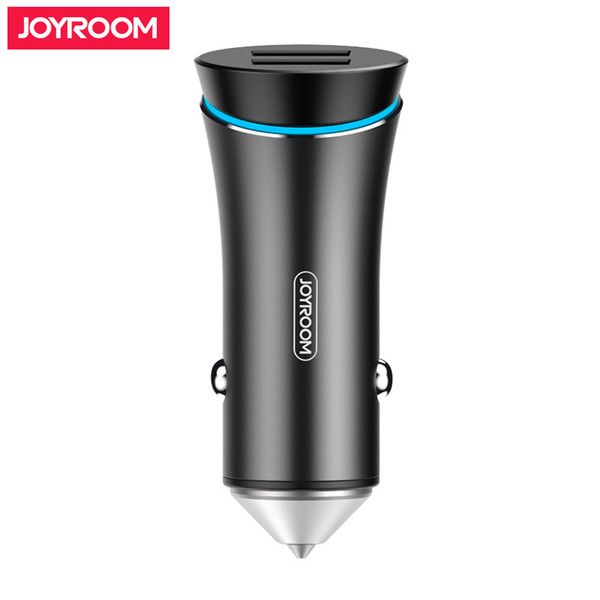 JOYROOM QC3.0 Car charger with USB Cable JR-C08 2.4A Double USB Fast Charging Adapter Car Charger For Iphone 11 Samsung S20