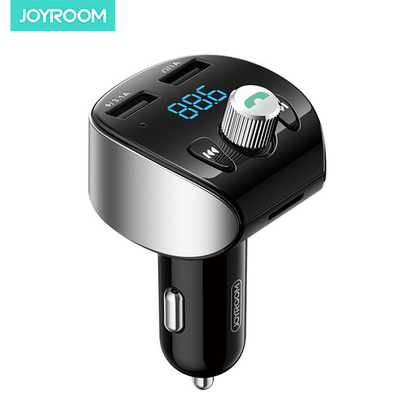 JOYROOM Bluetooth Car FM Transmitter JR-CL01 Audio Adapter Receiver Wireless Handsfree Car Kit with Display Car Chager AUX TF Card Mp3 Play