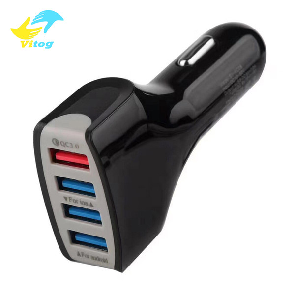 Vitog Quick Charger 3.0 Car Charger Adapter 7A QC3.0 Fast Charging 4 USB Car Mobile Phone Charger for Cellphone chargers