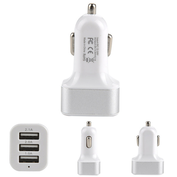 Universal 4.1A 12V 3 USB Port Travel Car Charger Adapter For iPhoneXS X 8 7 Samsung S8 S9 Note Smart Mobile Phone