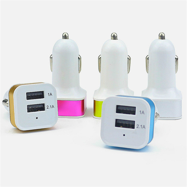 Universal Triple USB Car Charger Adapter USB Socket 2 Port Car-charger For iPhone Samsung Ipad Cell Phone car Chargers