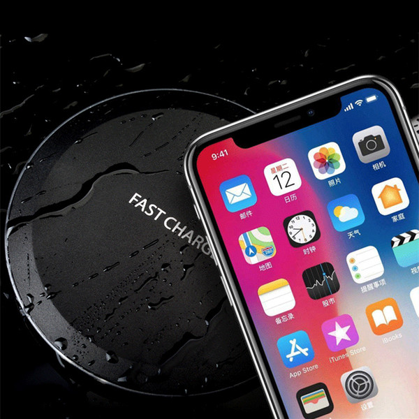 Fast Qi Wireless Charger For iPhone X 8 Plus Samsung Note 8 S8 S9 Plus S7 edge 5W 10W Quick Charger Charging Pad With Retail Package