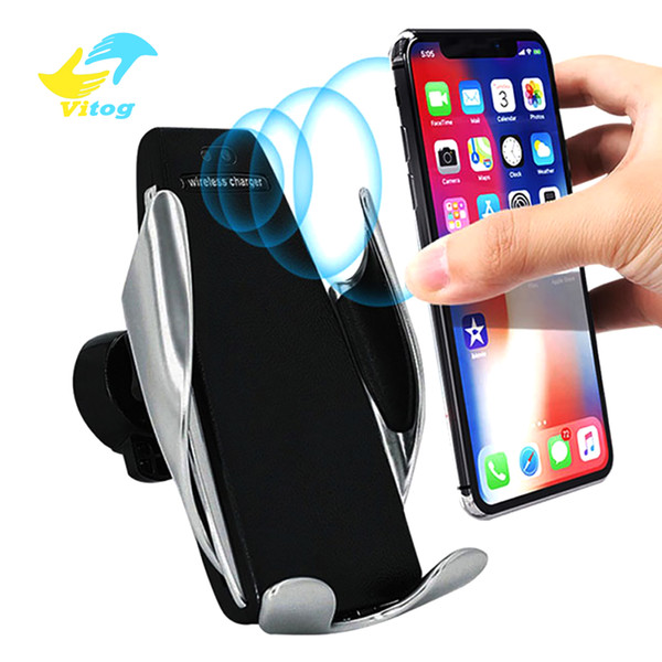 Automatic Sensor Wireless Charger For iPhone Xs Max Xr X Samsung S10 S9 Intelligent Infrared Fast Wireless Charging Car Phone Holder