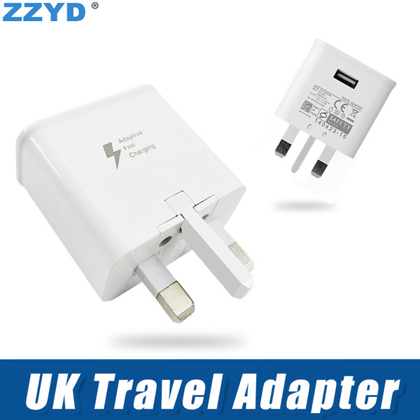 ZZYD 5V 2A Fast USB Wall Charger Travel Adapter Quick USB Wall Charging UK Plug For Samsung S8 S7 Edge S6Edge Note8