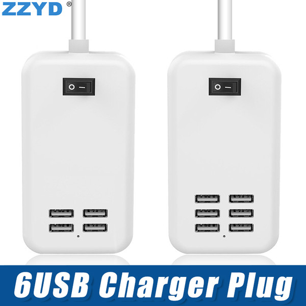 ZZYD USB Charger Plug US EU Plug 5V 4A Power Adapter for iPhone Samsung with Retail Package