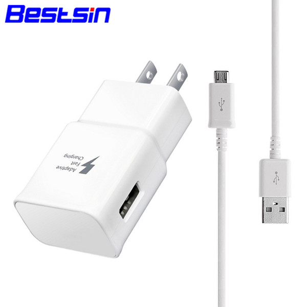 Travel Wall Charger AAA+ 5V/2A 9V/1.67A Adaptive Fast Charging for Samsung S7 S8 S9 With the LOGO Made in Vietnam.