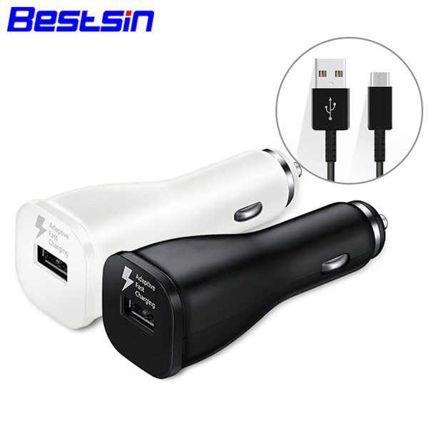 Bestsin Car Charger USB Ports Adaptive Quick Charge Super Fast Car Charger For S9 S9PLUS Note 9 With Logo