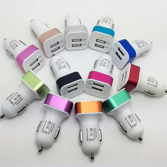 2 USB Port Car Charger adapter for iphone6 plus 5s 5 samsung galaxy s5 note4 2 usb Universal car charger DHL Free Shipping