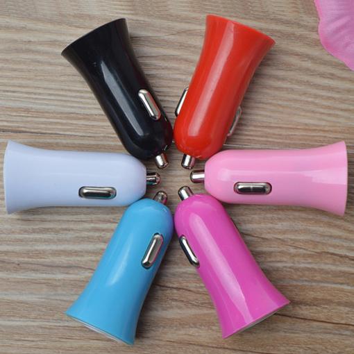 New Colorful Dual Port USB Car Charger 2.1A Micro USB Adapter For Iphone 7 7 Plus Samsung Galaxy S7 Note 5