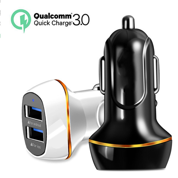 Qualcomm Quick Charge 3.0 Dual USB Car Charger Fast Charging Adapter For iphone X 7 Samsung Galaxy S9 S8 Plus Xiaomi Huawei