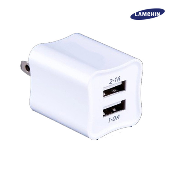 USB Charger High Quality Fast Charging Dual USB wall plug US 5V 2.1A Power Adapter Wall Charger Plug 2 Ports