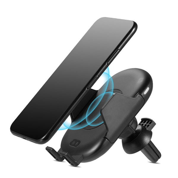 For iPhone Xs XR Wireless Charger Automatic Car Mount Infrared Transmission Induction air outlet Holder for Samsung Galaxy S9 Xs Max