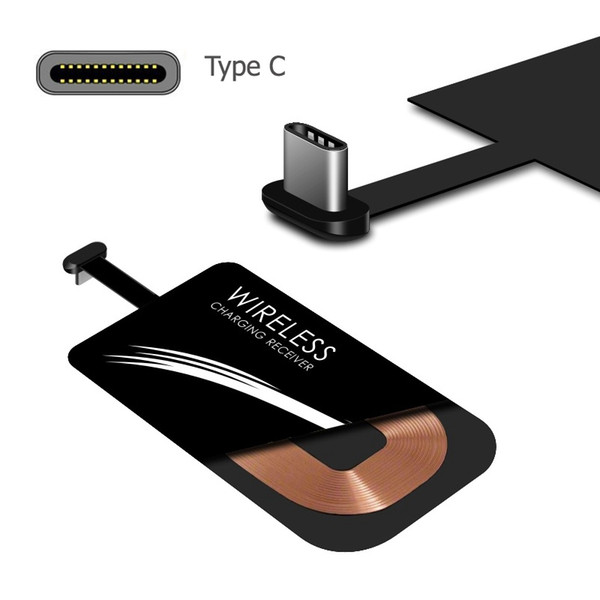 Type-C Charging Coil Receiver For Huawei P9 Plus/Xiaomi Mi5 Qi Wireless Charger Sticker Receivers Type C Universal