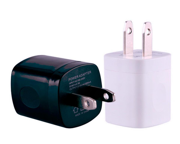 Top Quality 5V 1A Single USB AC Travel US Wall Charger Plug Dual Charger For Galaxy HTC Smart Phone Adapter Best Price DHL