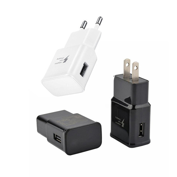 100pcs Adaptive Fast Charger 5V 2A USB Wall Charger Power Adapter For Samsung Note4 S6 S7 edge For iphone 5 6 7