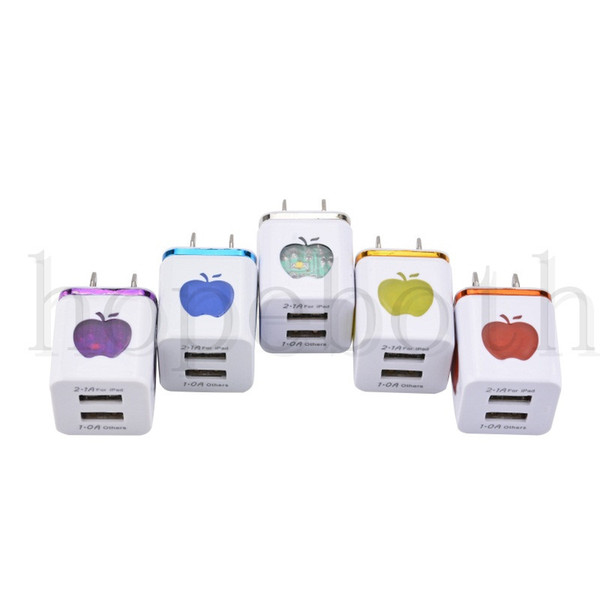 2 USB Wall Charger LED Adapter Travel Adapter Triple USB Ports Chargers Home Plug For Samsung iPhone LG Xiaomi Smart Phone