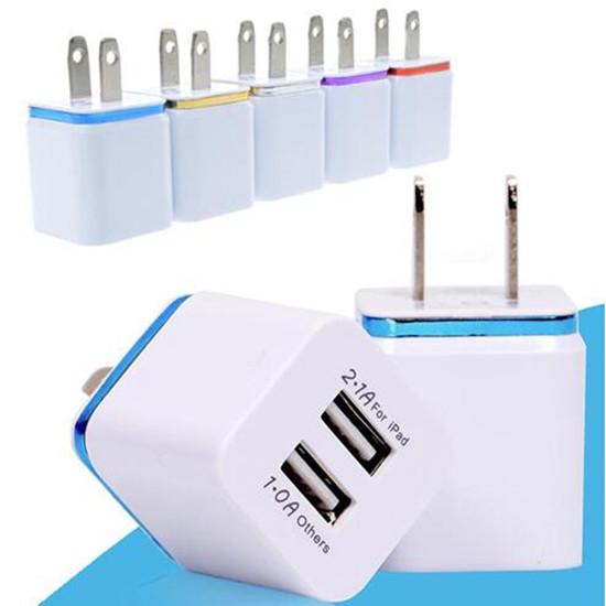 Dual USB wall US EU plug 2.1A AC Power Adapter Wall Charger Plug 2 port for samsung galaxy note LG tablet