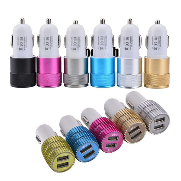 2.1A+1A NOKOKO Car Charger Dual usb ports Metal Alloy Car chargers for iPhone X 8 XR samsung s8 s9 android phone mp3