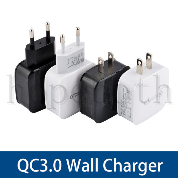 QC 3.0 fast charger travel adapter 18W 5V 3A power adapter wall charger fast charging dock with US EU Plug