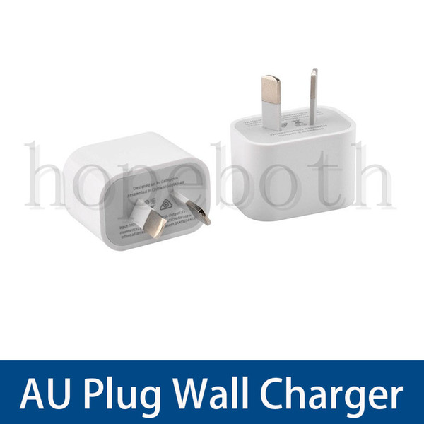 AU wall charger White Phone charger plug adapter for Samsung Huawei battery electronic cigarette High Quality Without Box DHL Fast Shipping