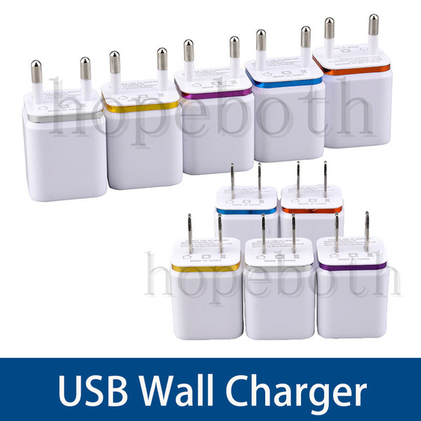 5V 2.1A US EU USB AC Wall Charger Home Travel Charger Adapter Mini USB charger For Samsung I7 8 x Smartphones mp3