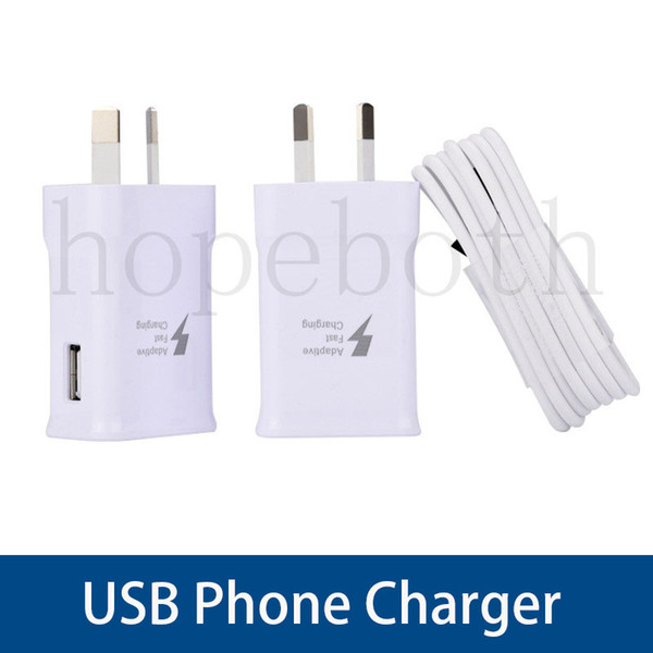 Australia New Zealand 6.5V 3A AU Plug AC Power Wall Home Charger + 1.5M Note 4 1.2M S6 Cable For Samsung