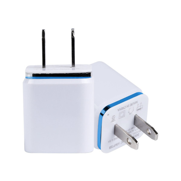 Dual USB Cell Mobile Phone Charger 5V2.1A/1A EU US Plug Wall Power Adapter for ipad iPhone Samsung HTC Cell Phones 2Ports