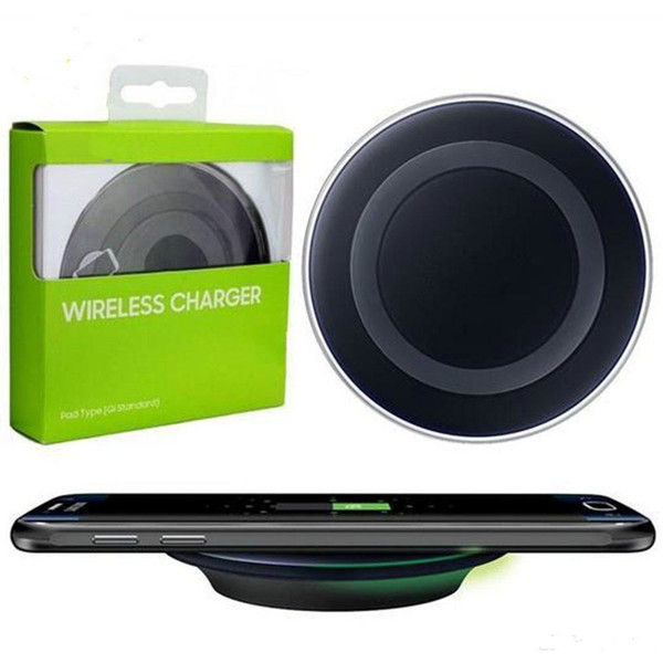 2018 High Quality Universal Qi Wireless Charger For Samsung Note8 Galaxy s7 Edge s8 plus note8 iphone 8 X mobile pad with package usb cable