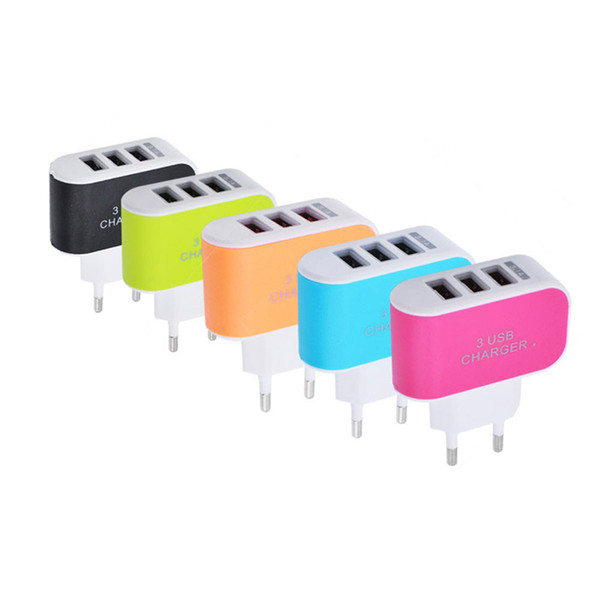 LANDFOX 3 Portas 3.1A Triplo Porta USB Parede Início de Viagem AC Carregador Plug Adapter DA UE Carregador Telefone Móvel Para O iphone X