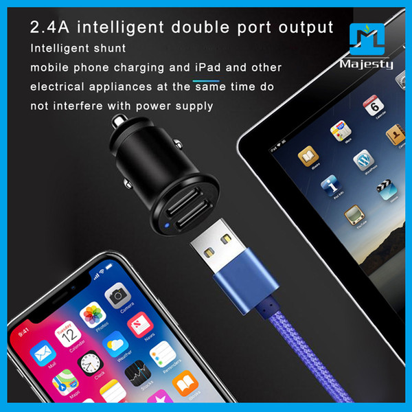 New Universal Dual USB Car Mobile Charger Adapter USB Socket 2 Port Wireless Charger Car Mount For iPhone Samsung Ipa
8000
d Free DHL